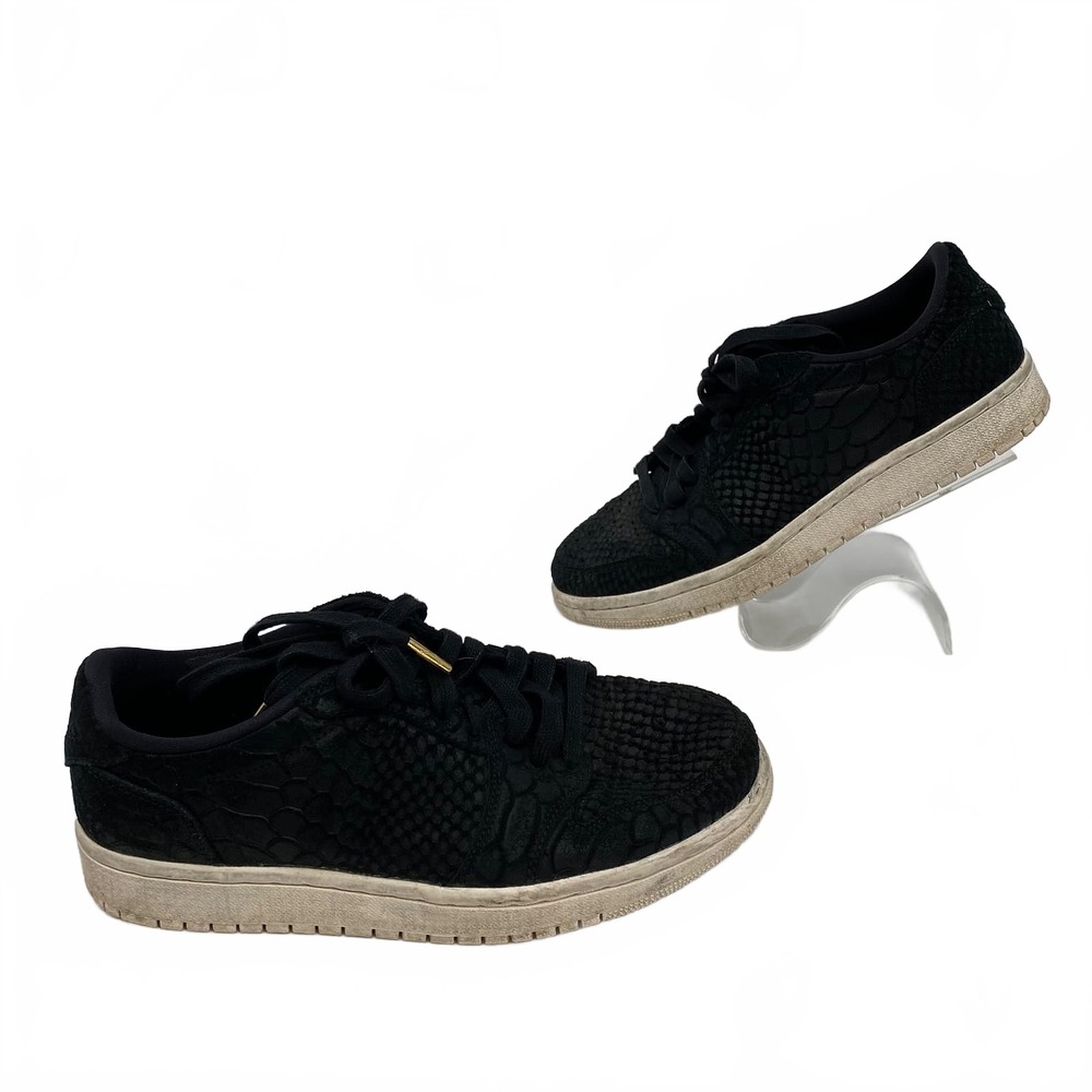 Jordan Black Retro Low Python Sneakers | Womens 8